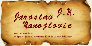 Jaroslav Manojlović vizit kartica